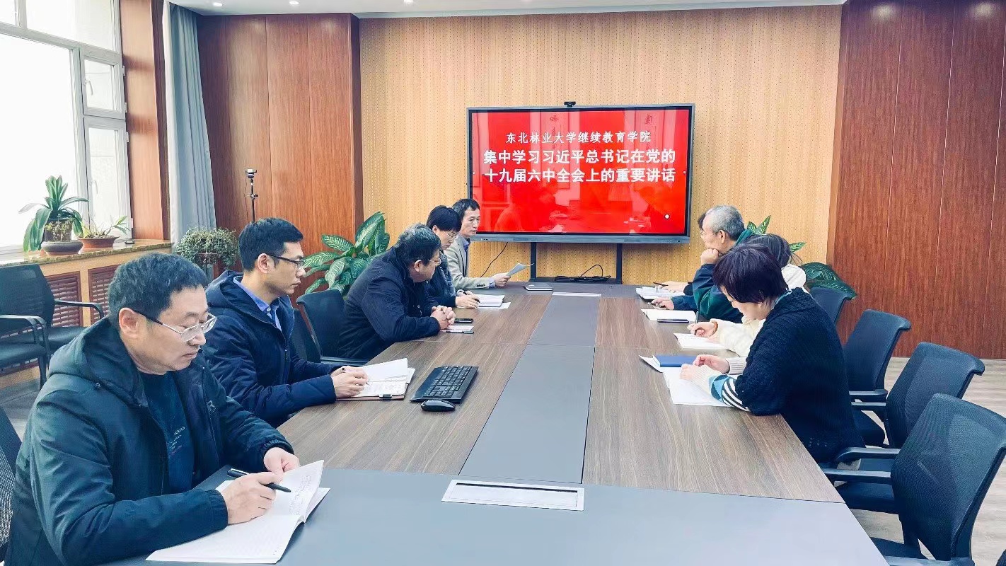 太阳成集团tyc9728直属党支部集中学习习近平总书记在党的十九届六中全会上的重要讲话精神